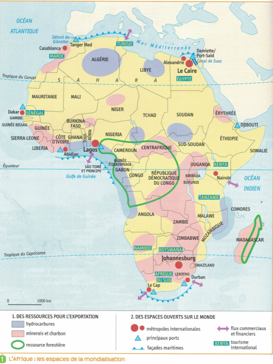 carte afrique espace mondialisation