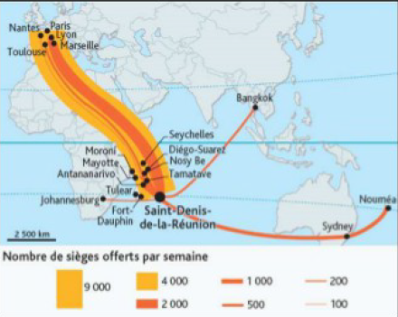 carte vol vers reunion